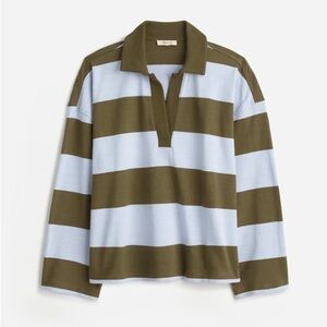 Madewell Olive Green Rugby Polo Shirt